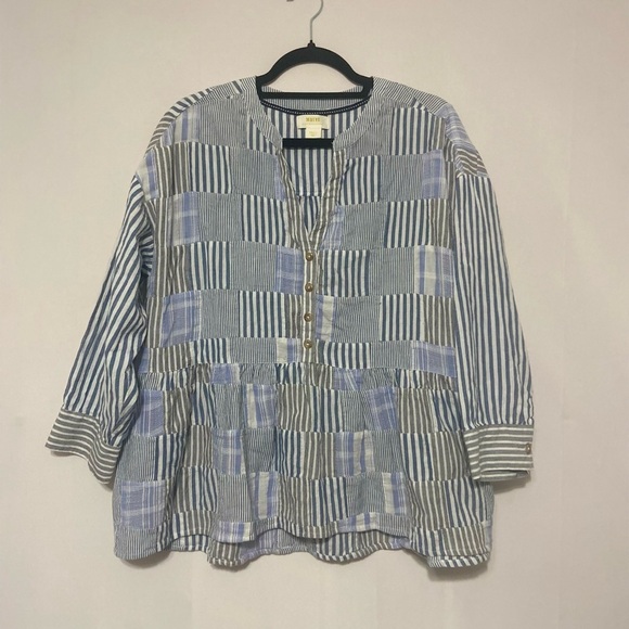 Anthropologie Maeve The Zoe swing blouse pullover oversized relaxed style size S - Picture 2 of 8